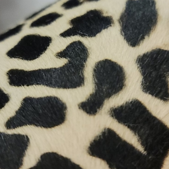 Club Monaco Pony Hair zip pouch folded clutch, dust bag included w/ hanging loop - Picture 5 of 6